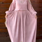 بدلة قطعتين للمحجبات بلمسة مخملية